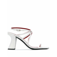 BY FAR leather strap detail sandals - Branco