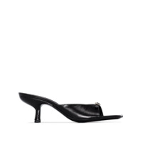 BY FAR Mule Erin com fivela de cristais e salto 50mm - Preto