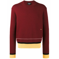 Calvin Klein 205W39nyc Suéter '205' de tricô com listras - Vermelho