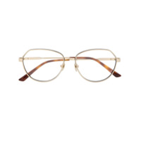 Calvin Klein Armação de óculos aviador de metal - Dourado