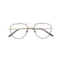 Calvin Klein Armação de óculos aviador tartaruga - Dourado