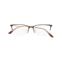 Calvin Klein Armação de óculos quadrada - Marrom