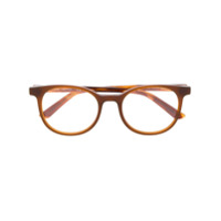 Calvin Klein Armação de óculos redonda com logo - Marrom