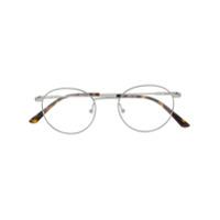 Calvin Klein Armação de óculos redonda tartaruga - Prateado