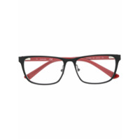Calvin Klein Armação de óculos retangular com contraste - Vermelho