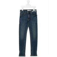 Calvin Klein Kids Calça jeans slim com logo - Azul