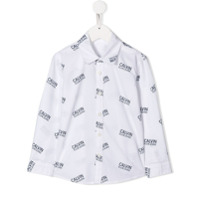Calvin Klein Kids Camisa com estampa de logo - Branco
