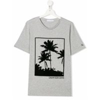 Calvin Klein Kids Camiseta com estampa - Cinza
