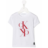 Calvin Klein Kids Camiseta com estampa de logo monogramado - Branco