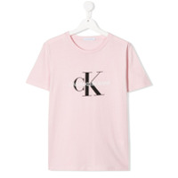 Calvin Klein Kids Camiseta com estampa de logo - Rosa