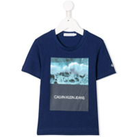 Calvin Klein Kids Camiseta com estampa fotográfica - Azul