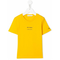 Calvin Klein Kids Camiseta decote careca Say It Back - Amarelo