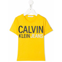 Calvin Klein Kids Camiseta mangas curtas com logo - Amarelo