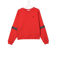 Calvin Klein Kids logo cotton sweatshirt - Vermelho