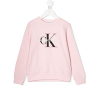 Calvin Klein Kids Moletom com estampa de logo - Rosa