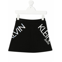 Calvin Klein Kids Saia com estampa de logo furta-cor - Preto