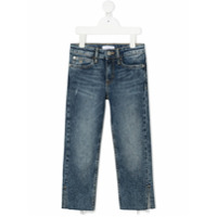 Calvin Klein Kids split-hem straight leg jeans - Azul