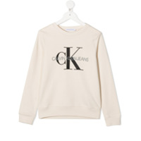Calvin Klein Kids Unisex Logo Print sweatshirt - Neutro