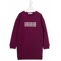 Calvin Klein Kids Vestido de tricô oversized - Roxo