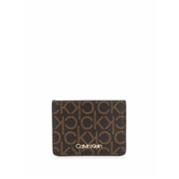 Calvin Klein Porta-cartões com estampa de logo - Marrom