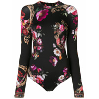 Camilla Camisa mangas longas com estampa floral - Preto