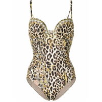 Camilla Maiô com estampa de leopardo - Amarelo