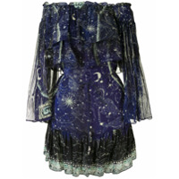 Camilla Vestido It's a Sign com babados - Azul