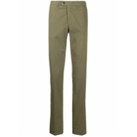 Canali Calça chino com botões deslocados - Verde