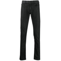 Canali Calça jeans slim cintura média - Preto
