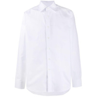 Canali Camisa de algodão com botões - Branco