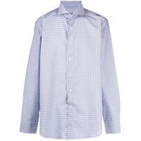 Canali Camisa de algodão com estampa xadrez - Metálico