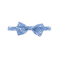Canali Gravata borobleta com estampa floral - Azul