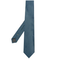 Canali Gravata de seda com estampa geométrica - Azul