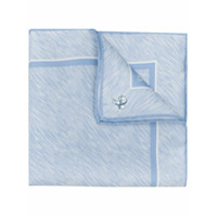 Canali Lenço de bolso com estampa micro - Azul