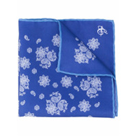Canali Lenço de bolso com estampa paisley - Azul