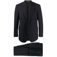 Canali Terno duas peças com tag de logo - Azul