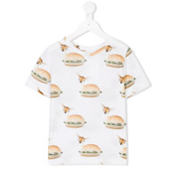 Caroline Bosmans Camiseta com estampa de hambúrguer - Branco