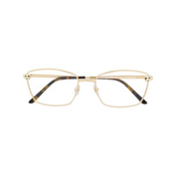 Cartier Eyewear Armação de óculos quadrada com logo - Dourado