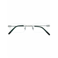 Cartier Eyewear Armação de óculos quadrada - Metálico