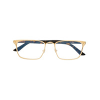 Cartier Eyewear Armação de óculos retangular C Decor - Dourado