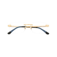 Cartier Eyewear Armação de óculos retangular - Dourado