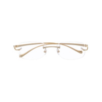 Cartier Eyewear Armação de óculos retangular Panthère - Dourado