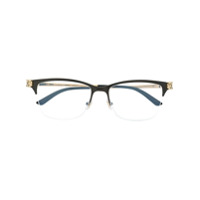 Cartier Eyewear Armação de óculos retangular Panthère - Preto
