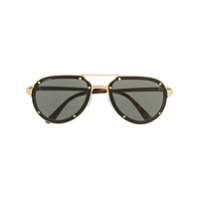 Cartier Eyewear Óculos de sol aviador com lentes coloridas - Dourado
