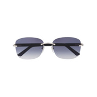 Cartier Eyewear Óculos de sol retangular C Décor - Azul