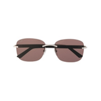Cartier Eyewear Óculos de sol retangular C Décor - Preto