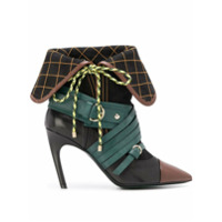 Carven Ankle boot salto agulha de couro - Preto