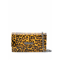 Casadei Bolsa transversal com estampa de leopardo - Amarelo