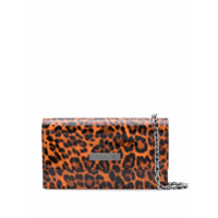 Casadei Bolsa transversal com estampa de leopardo - Laranja