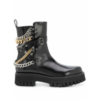 Casadei chain embellished ankle boots - Preto